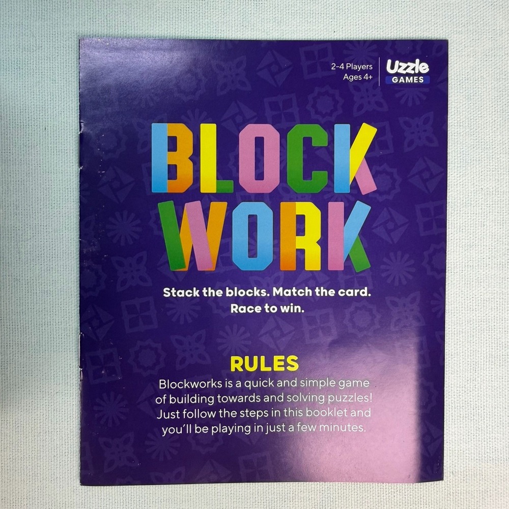 Blockwork Uzzle Games‎ Fast-Paced Stack Blocks Match Card Difficulty Levels - Picture 7 of 10
